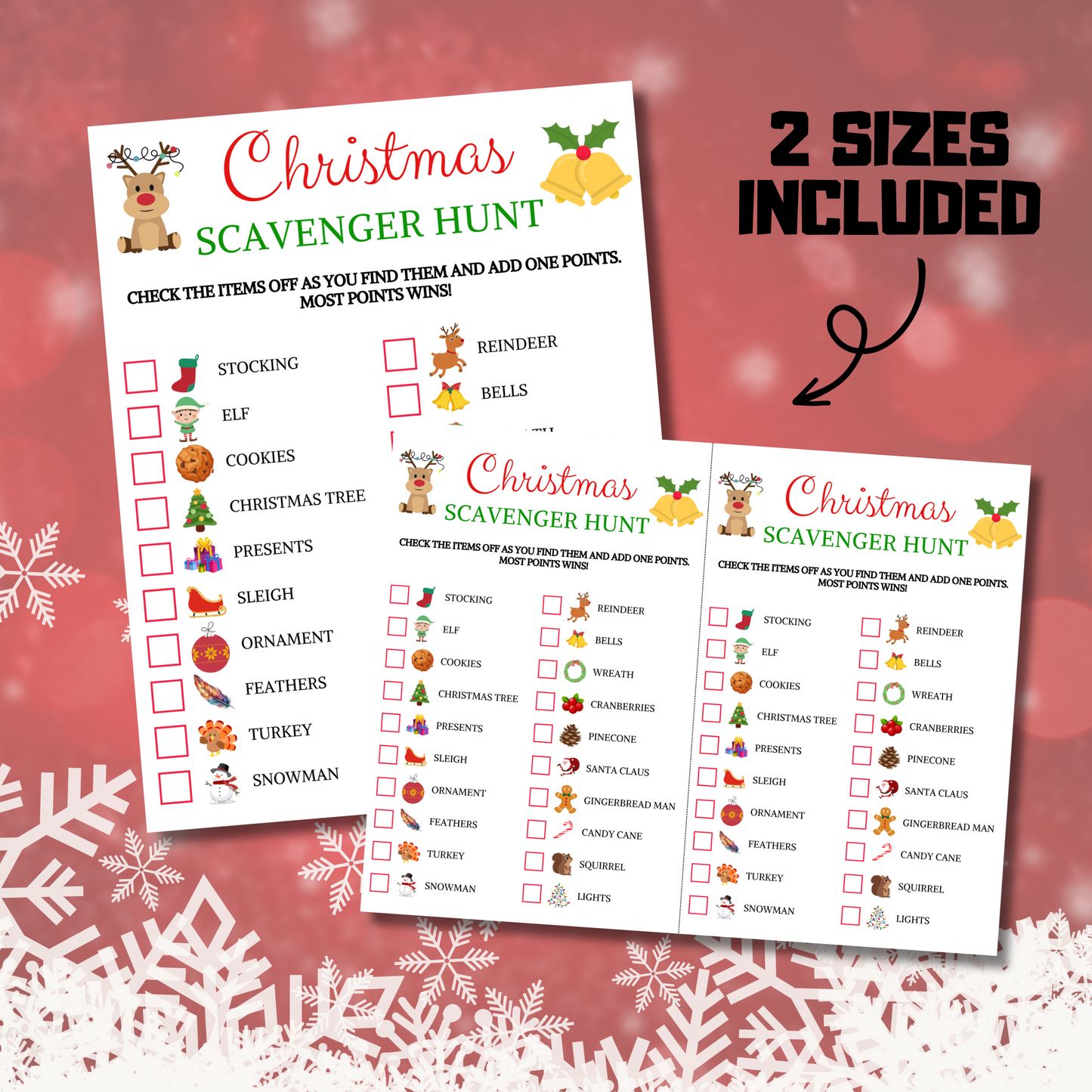 Christmas Scavenger Hunt Game | Christmas Treasure Hunt Game