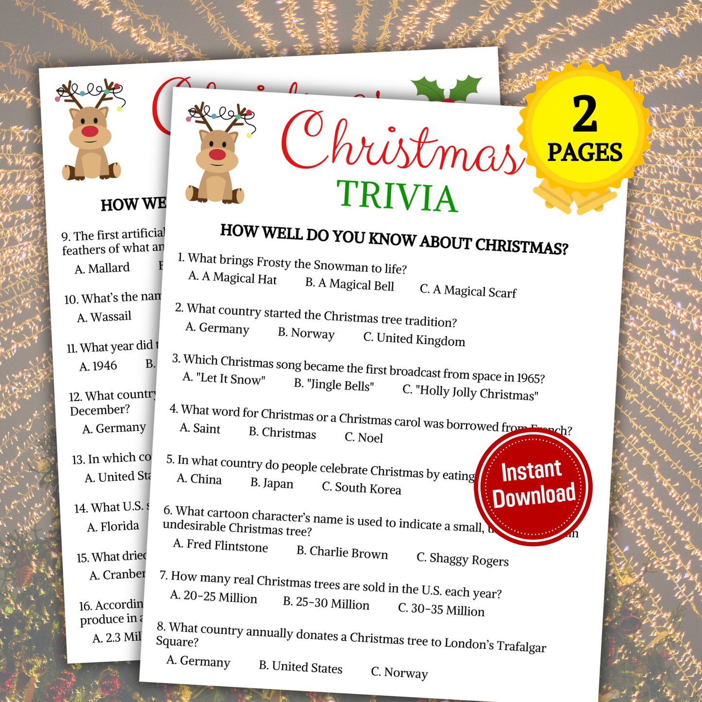 Christmas Trivia Game | Christmas Knowledge Quiz Game