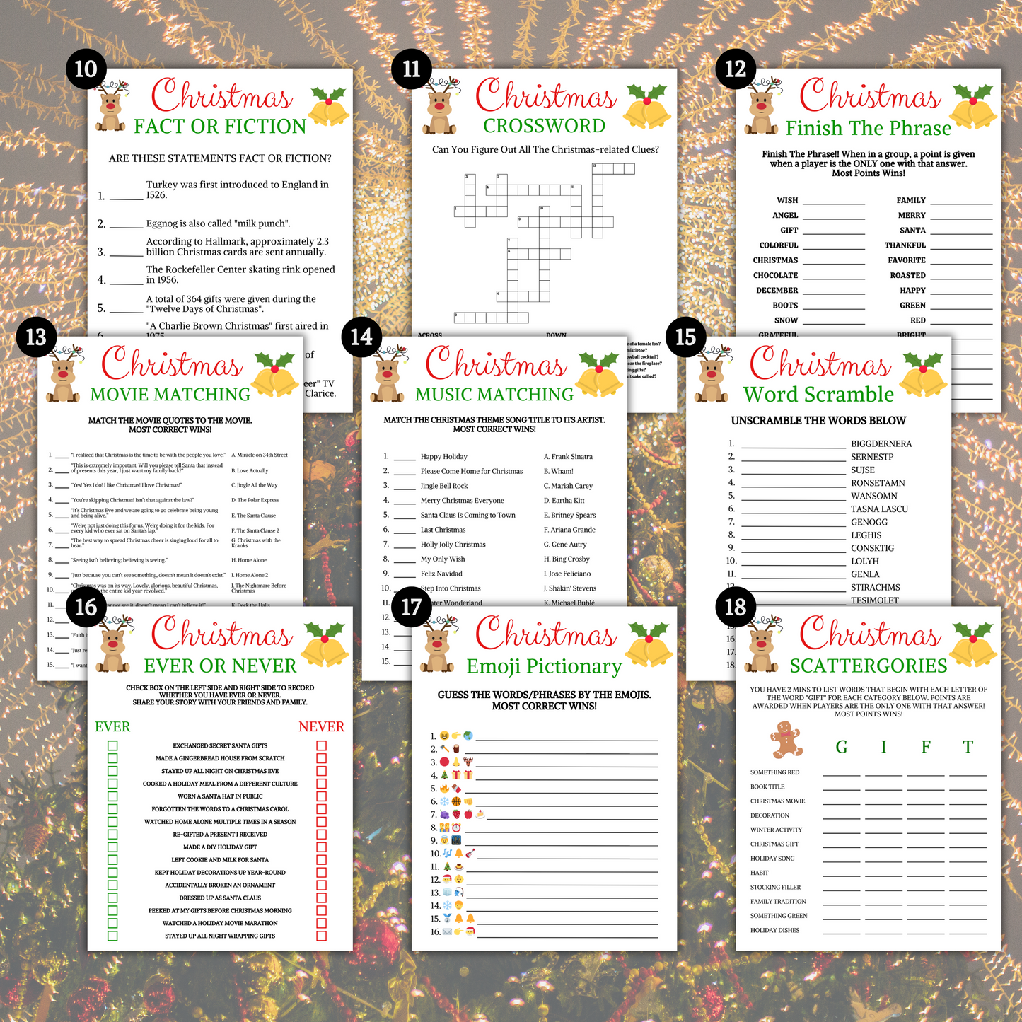 Ultimate Christmas Games Bundle | Printable Christmas Party Games