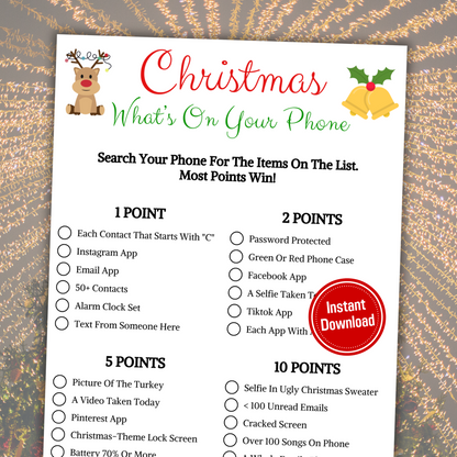 Christmas What's On Your Phone Game | Office Christmas Party Games