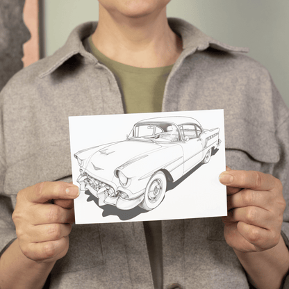 Classic Car Coloring Book, Vintage Automobiles Coloring Pages