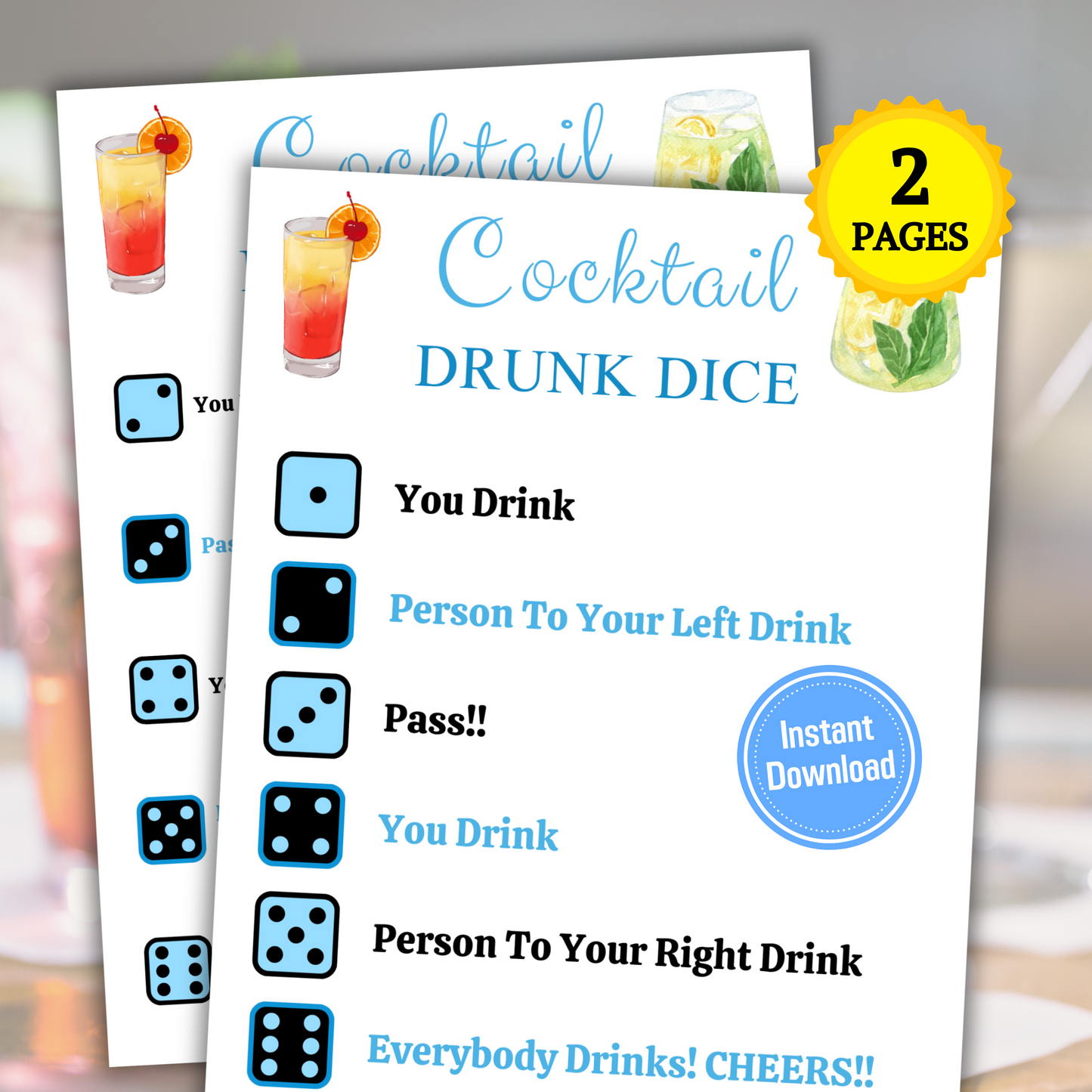 Cocktail Party Word Scramble Game | Printable Cocktail Word Game