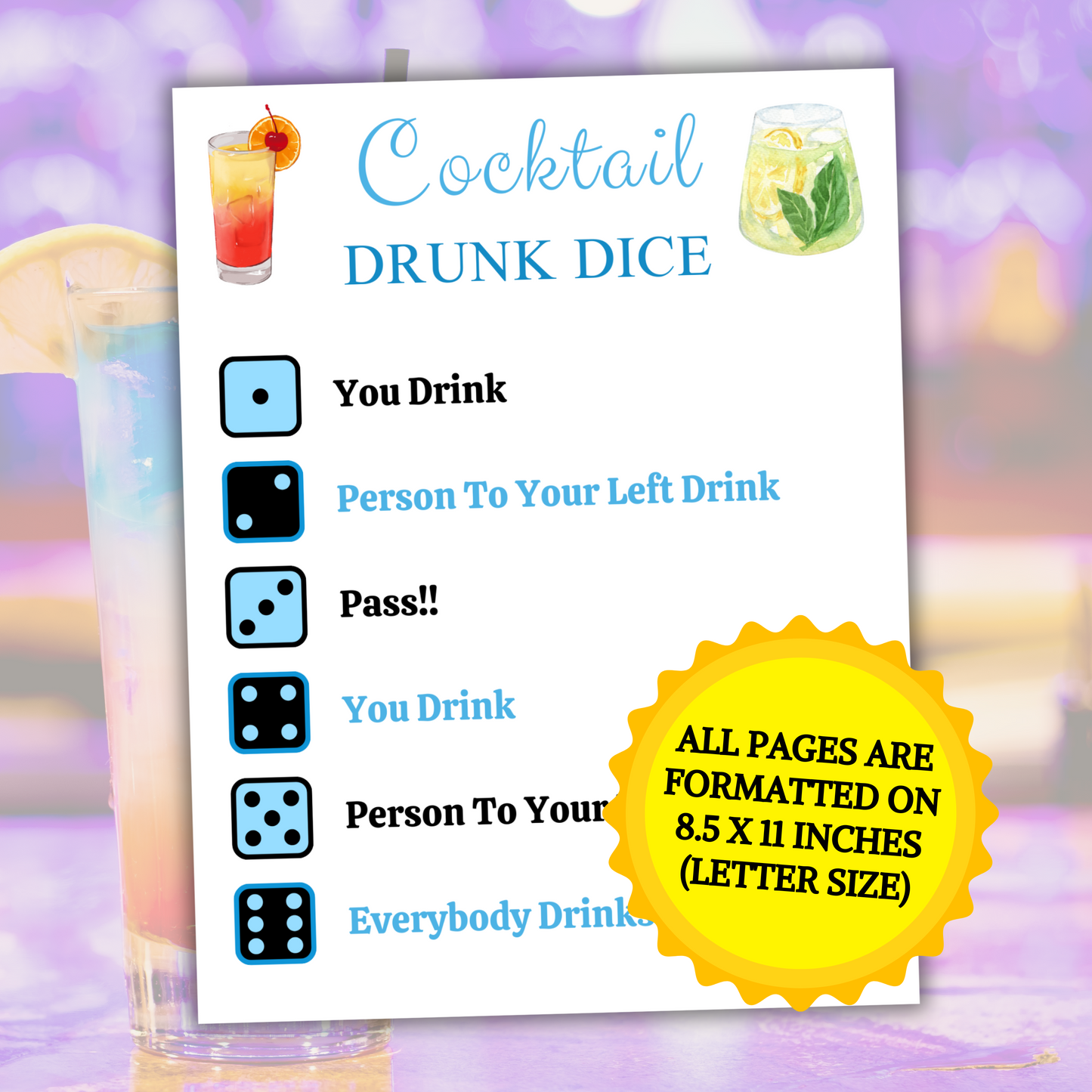 Cocktail Party Word Scramble Game | Printable Cocktail Word Game