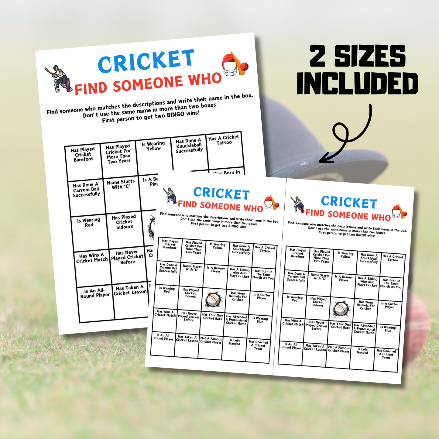 Cricket Find Someone Who Game | Printable Cricket Find The Guest Bingo