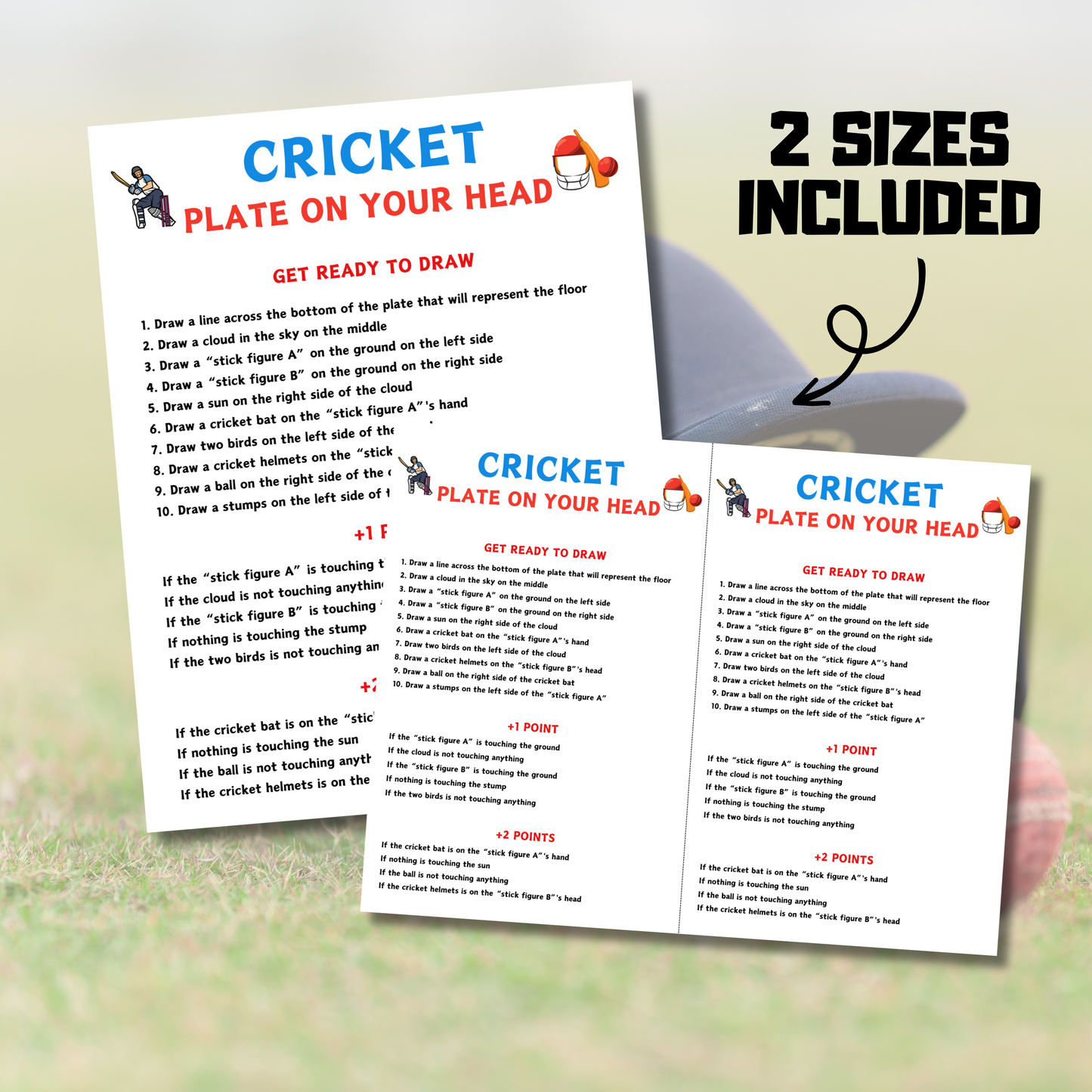 Cricket Plate On Your Head Game | Hilarious Cricket Drawing Game