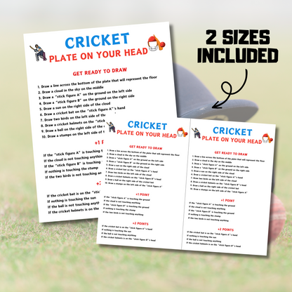 Cricket Plate On Your Head Game | Hilarious Cricket Drawing Game