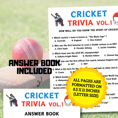Cricket Trivia Game Vol.1 | Cricket Knowledge Quiz Game