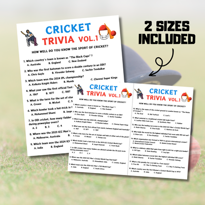 Cricket Trivia Game Vol.1 | Cricket Knowledge Quiz Game