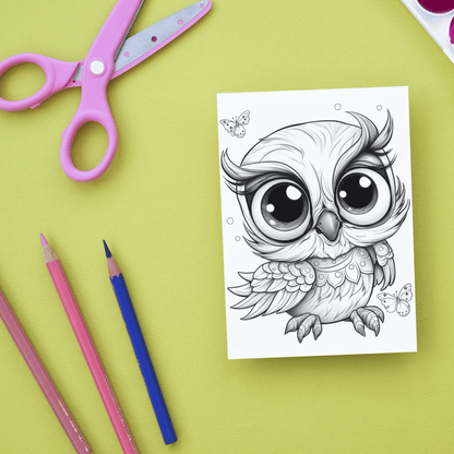 Cute Bird Coloring Book 1: Cute Baby Bird Print Out Demo