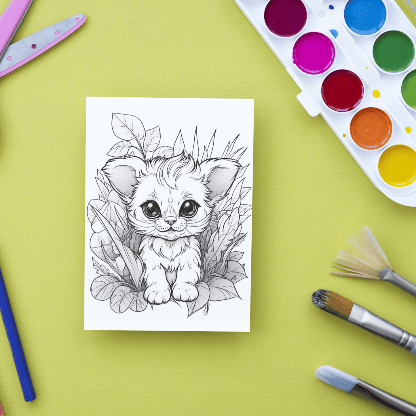 Cute Lion Coloring Book 1: Cute Baby Lion Print Out Demo