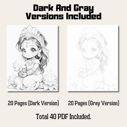 Diwali Coloring Book 1: Diwali Dark And Gray Versions Demo