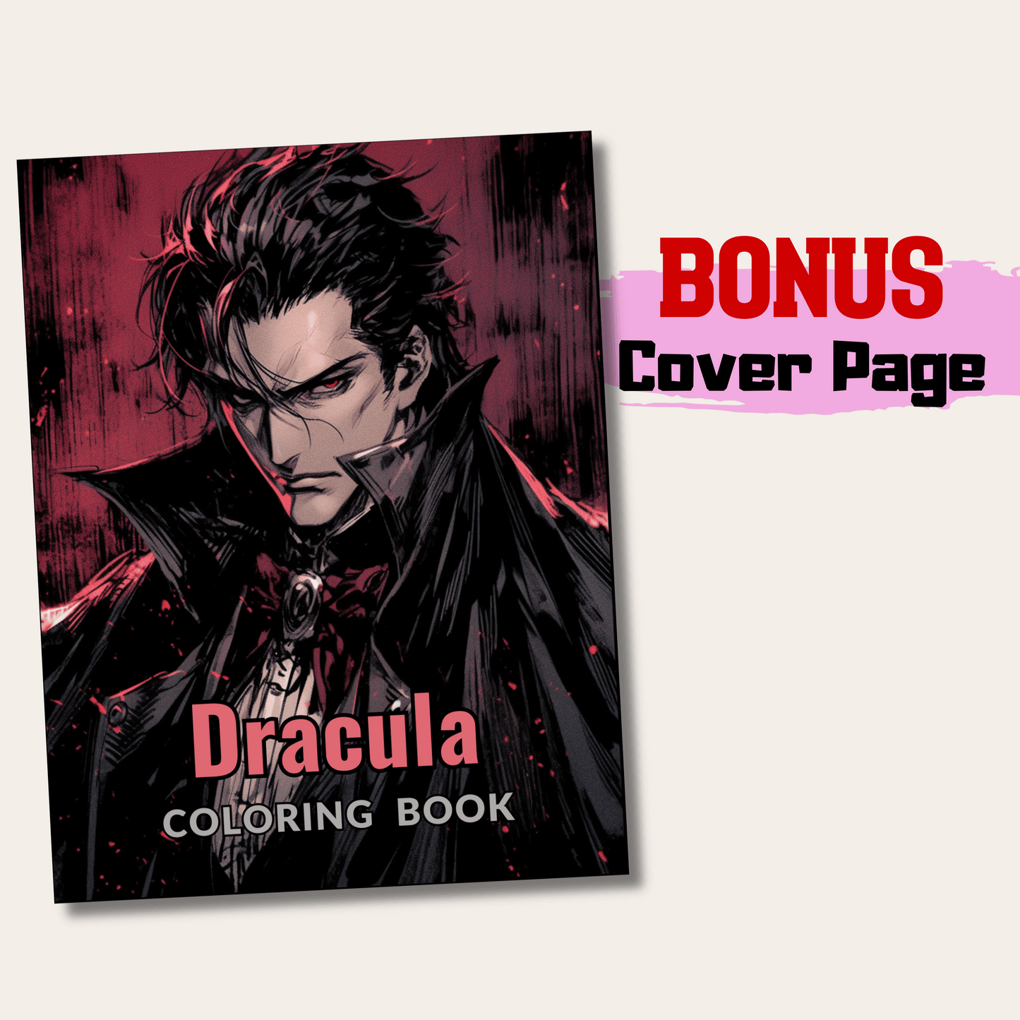 Dracula Coloring Book 1: Dracula Cover Page