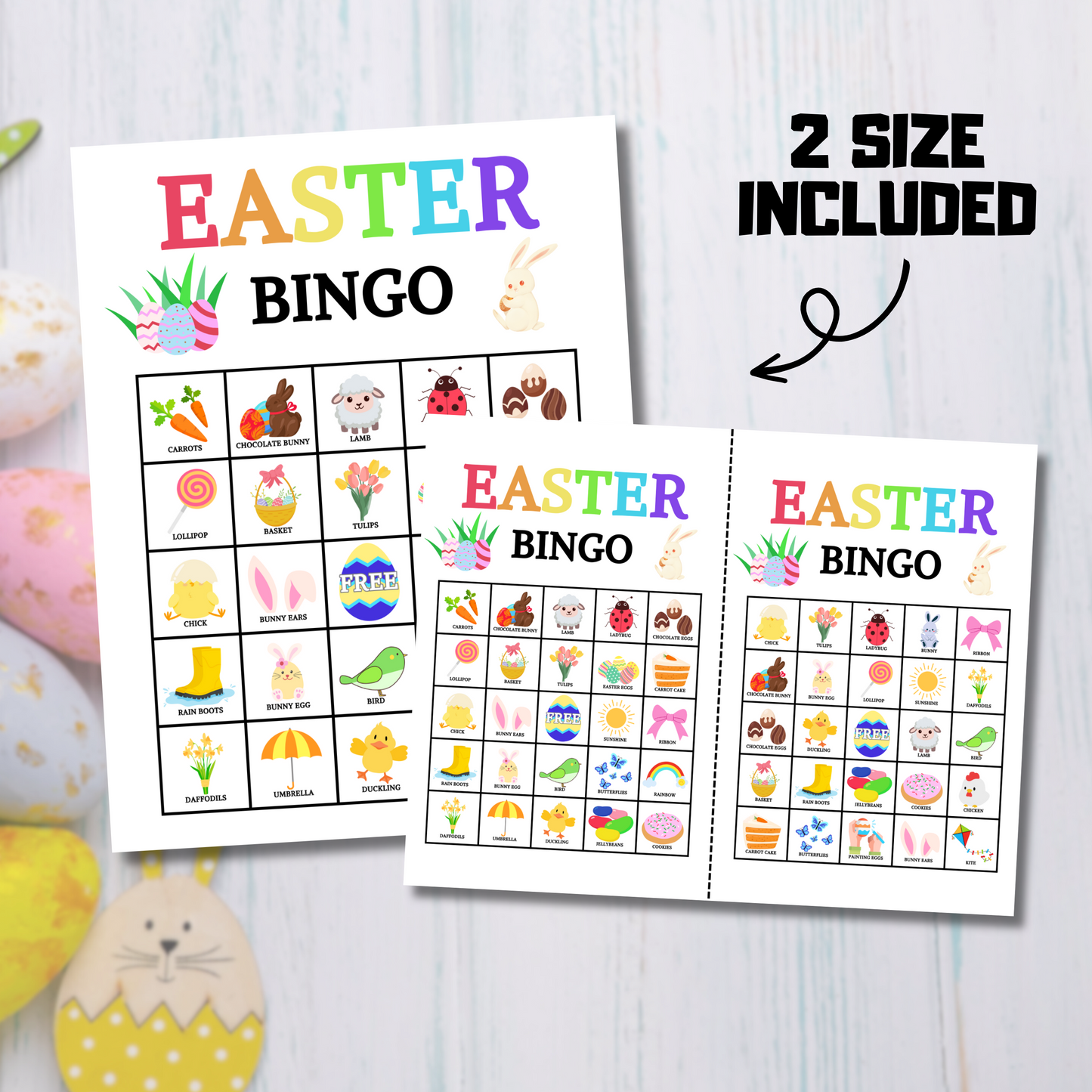 30 Easter Bingo Cards Game | Easter Bingo Game Activity for Kids and Adults