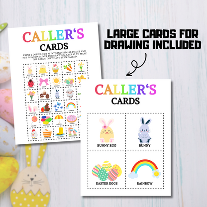 60 Easter Bingo Cards Game | Easter Family Bingo Game Activity for All Ages