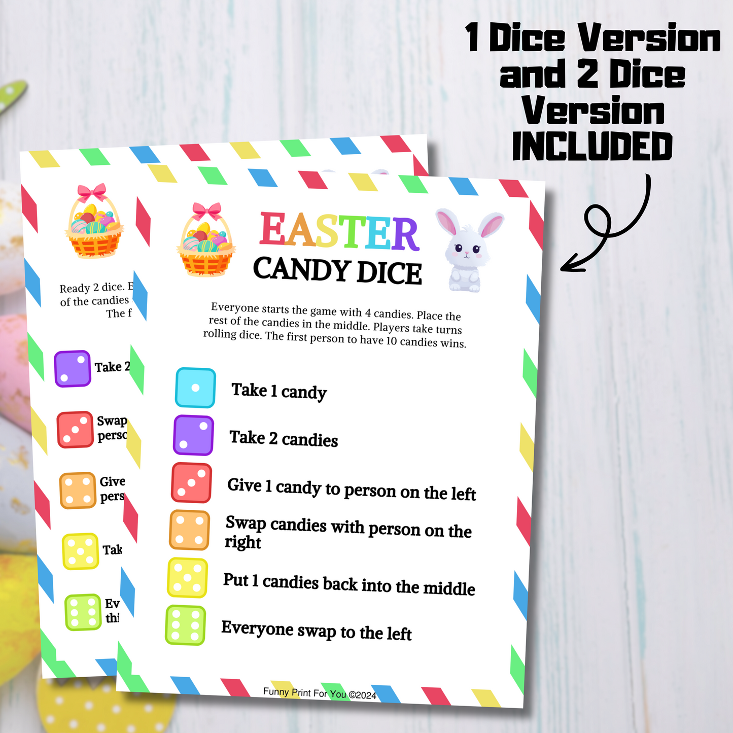 Easter Candy Dice Game | Easter Dice Game for Kids