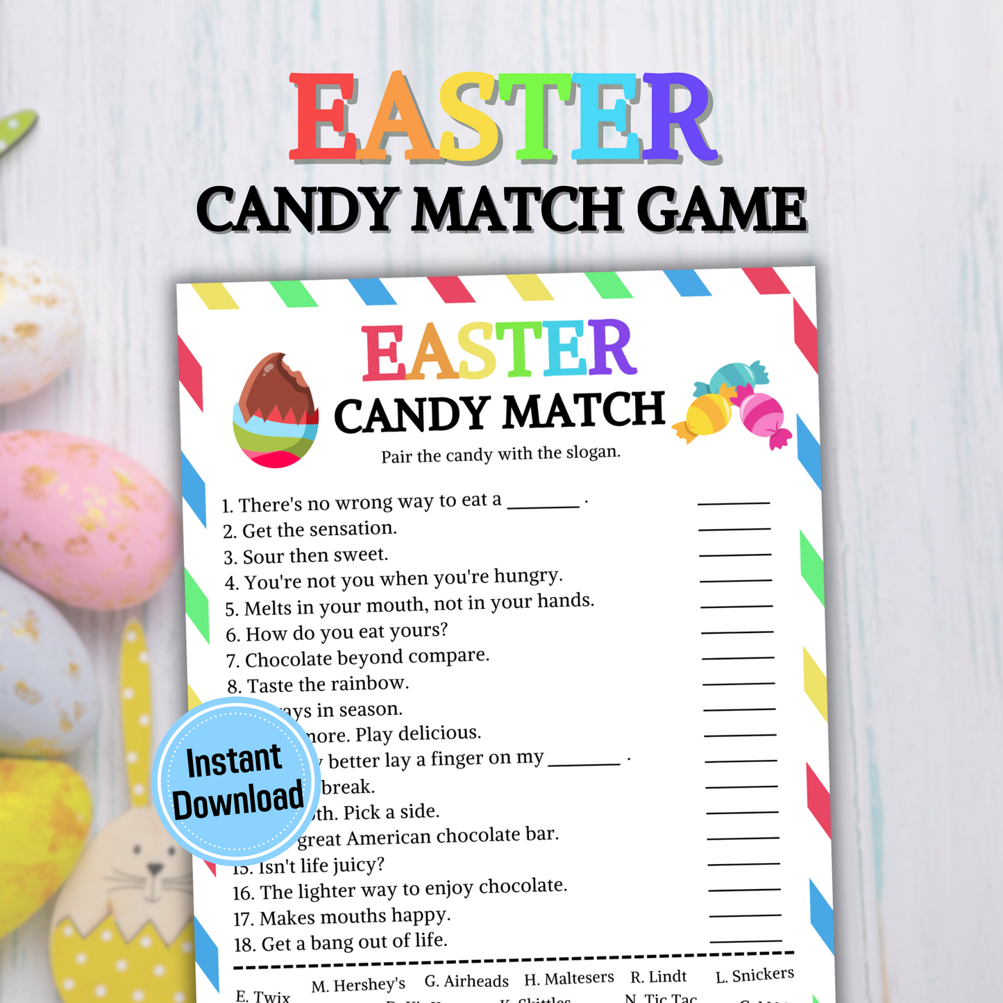 Easter Candy Match Game | Candy Matchup Game