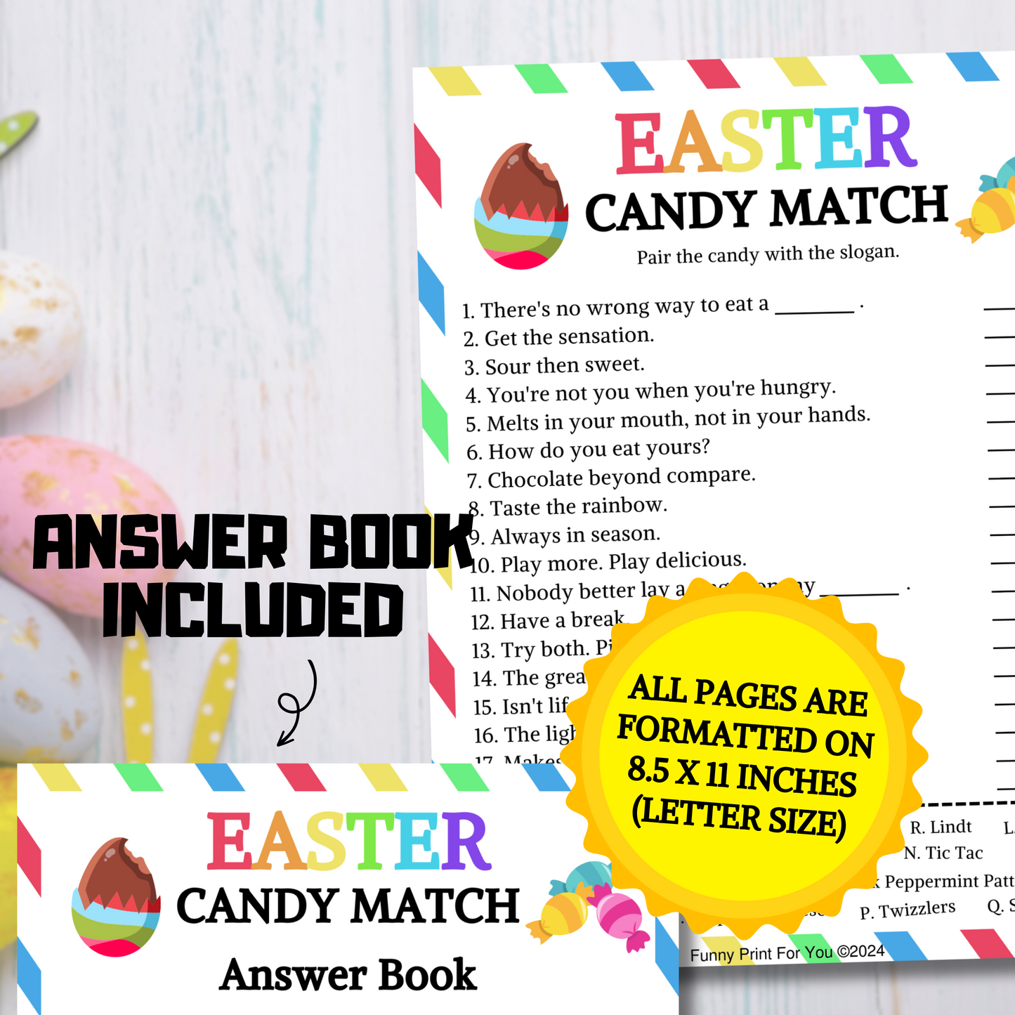 Easter Candy Match Game | Candy Matchup Game