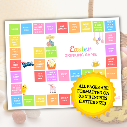 Easter Drinking Game | Printable Easter Party Drink Dice Game