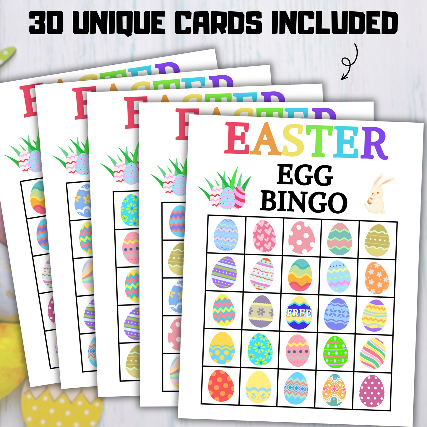 30 Easter Egg Bingo Game | Bingo Easter Classroom Activity