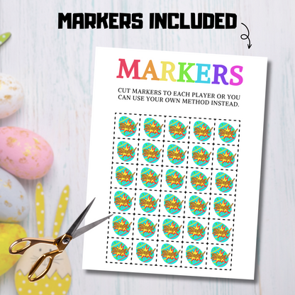 60 Easter Egg Bingo Game | Easter Bingo Boards Activity for All Ages