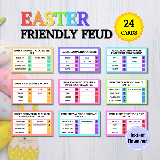 Easter Family Friendly Feud Game | Easter Trivia Feud