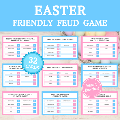 Easter Friendly Feud Game | Printable Easter Party Game
