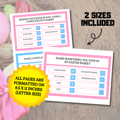 Easter Friendly Feud Game | Printable Easter Party Game