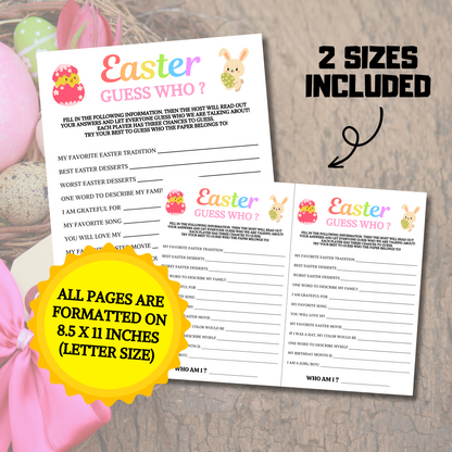 Easter Guess Who Game | Easter Party Who Am I Game