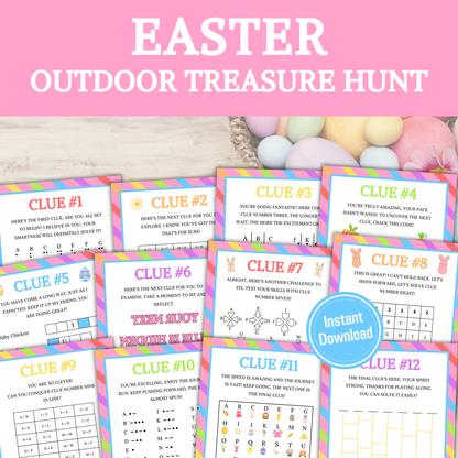 Easter Outdoor Treasure Hunt | Easter Scavenger Hunt For Older Kids