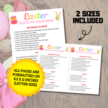 Easter Plate On Your Head Game | Hilarious Easter Drawing Game
