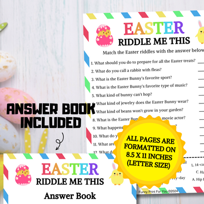 Easter Riddle Me This Game | Easter Riddles Game