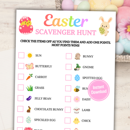 Easter Scavenger Hunt Game | Easter Treasure Hunt Game