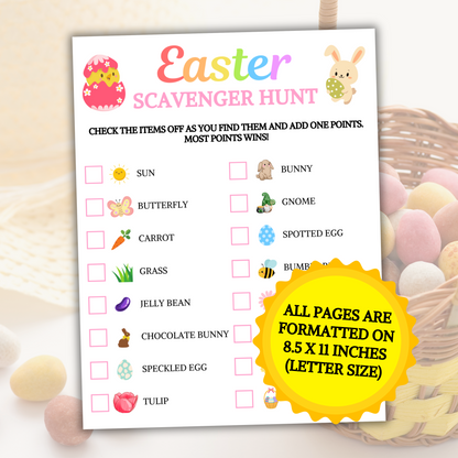 Easter Scavenger Hunt Game | Easter Treasure Hunt Game