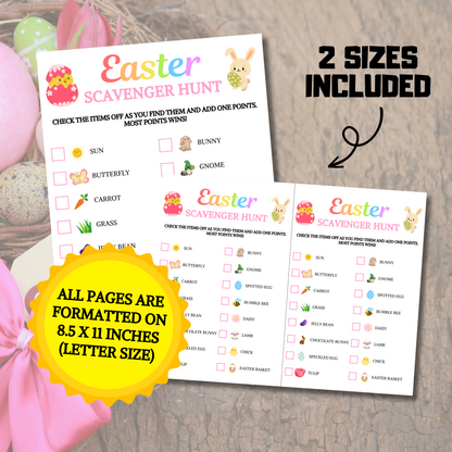 Easter Scavenger Hunt Game | Easter Treasure Hunt Game