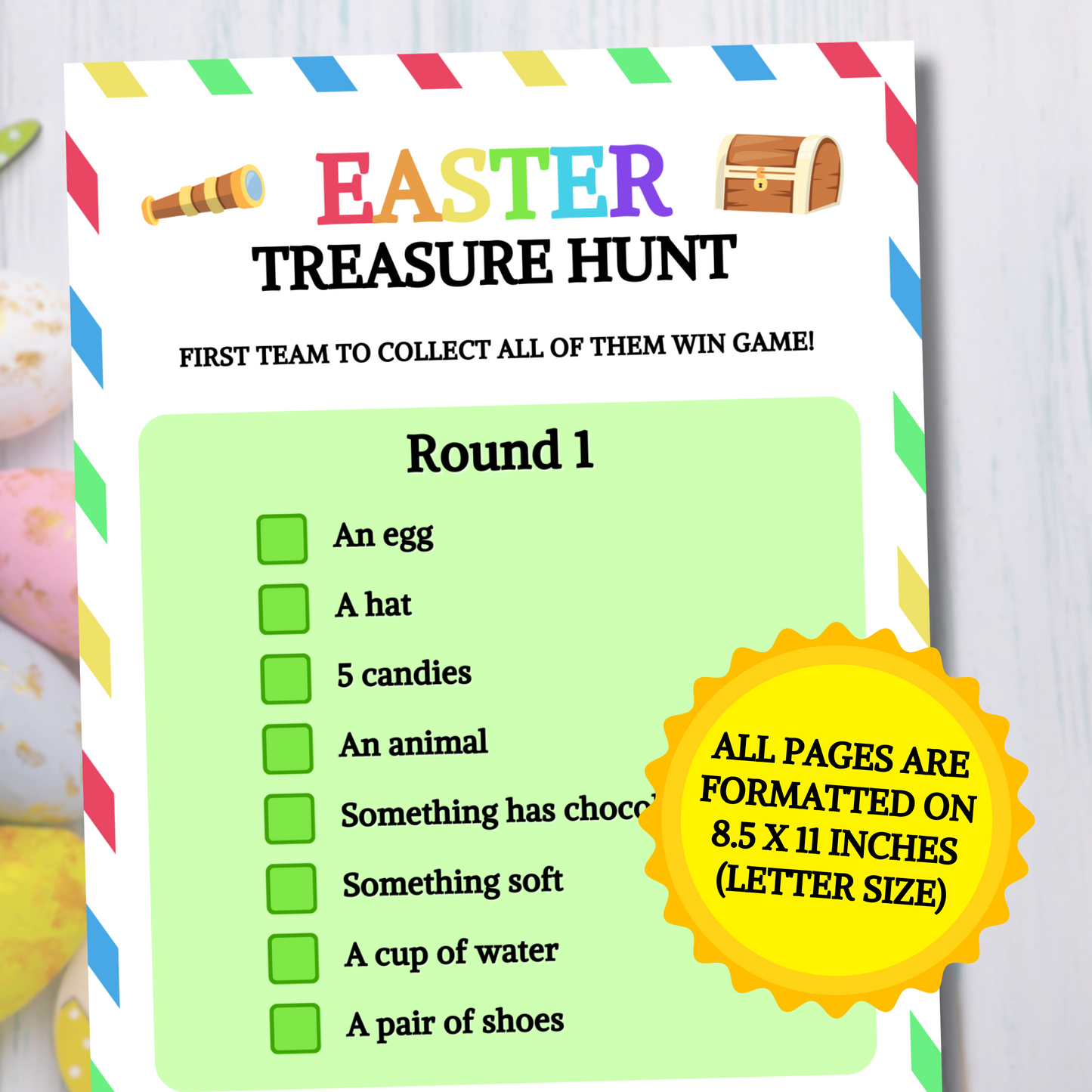 Easter Treasure Hunt Game | Easter Scavenger Hunt for Kids