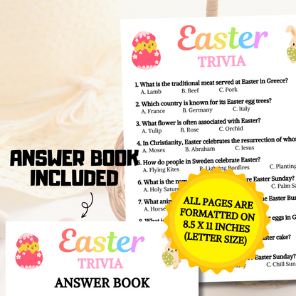Easter Trivia Game | Easter Party Trivia Quiz