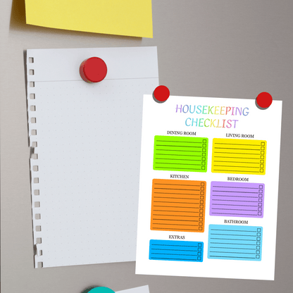 Editable Cleaning Schedule 7: Rainbow Color Print Out Demo