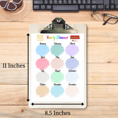 Editable Year At A Glance 3: Print Out Demo