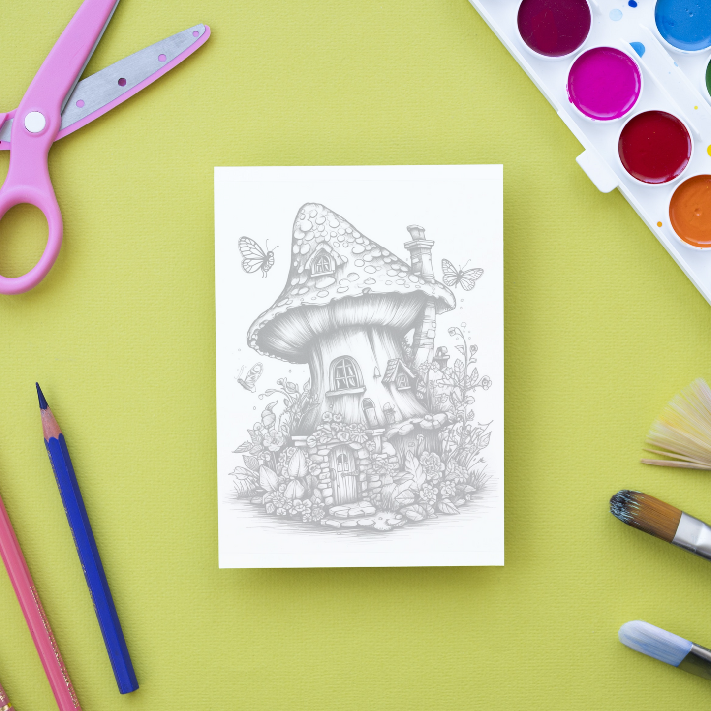 Fairy Houses Coloring Book 1: Fairy House Print Out Demo