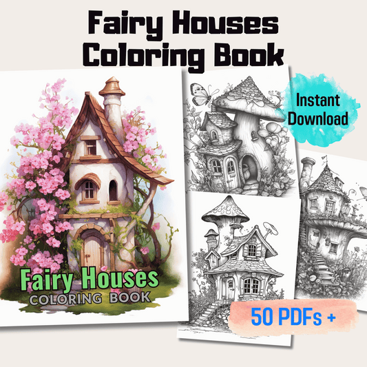 Fairy Houses Coloring Book 1: Fairy Houses