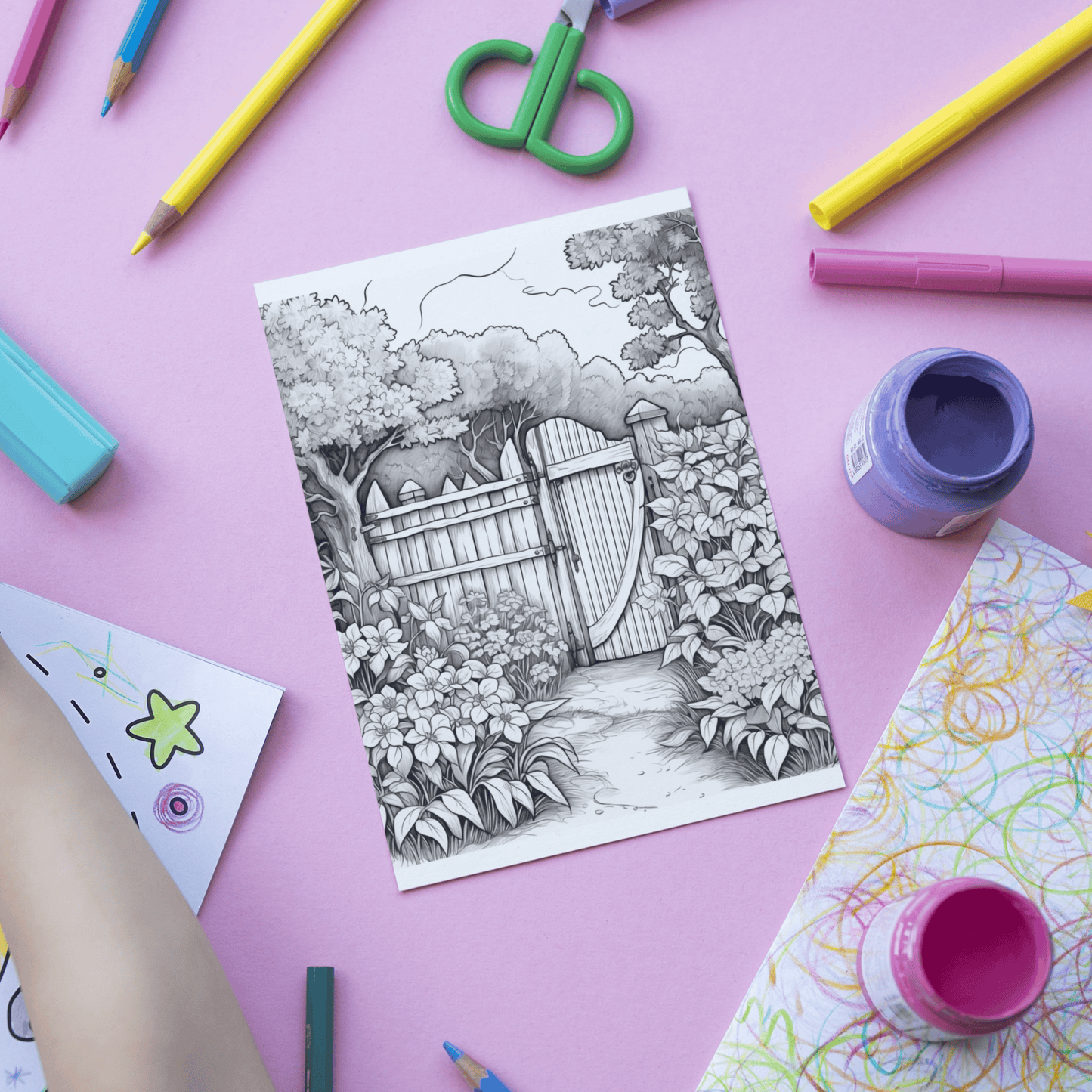 Fantasy Garden Coloring Book 1: Fantasy Garden Print Out Demo