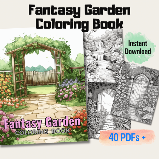 Fantasy Garden Coloring Book 1: Fantasy Gardens