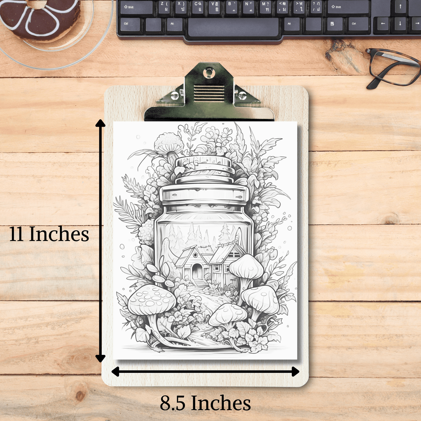 Fairy Houses in a Jar Coloring Book, Unique Stress-Relief Art