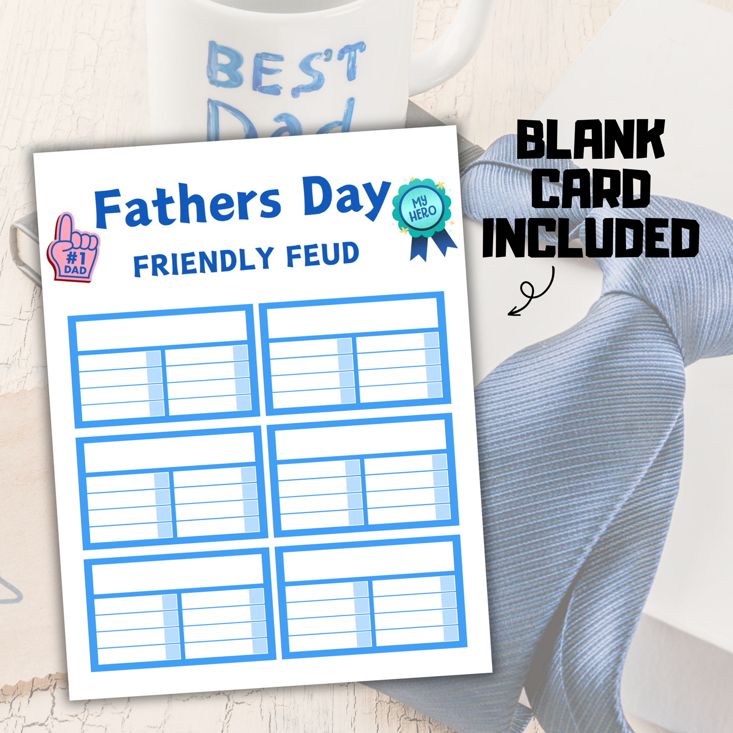 Fathers Day Friendly Feud Game | Fathers Day Trivia Quiz Printable