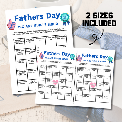 Fathers Day Mix and Mingle Bingo | Fathers Day Find the Guest Bingo