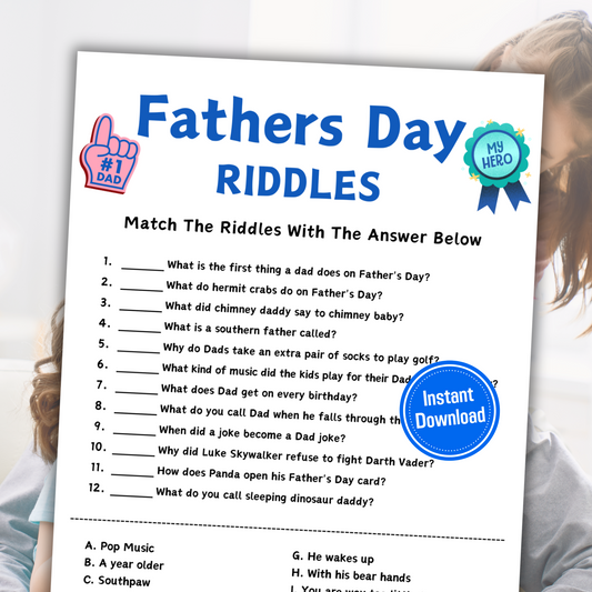 Fathers Day Riddles Game | Fun Dad Jokes and Riddles