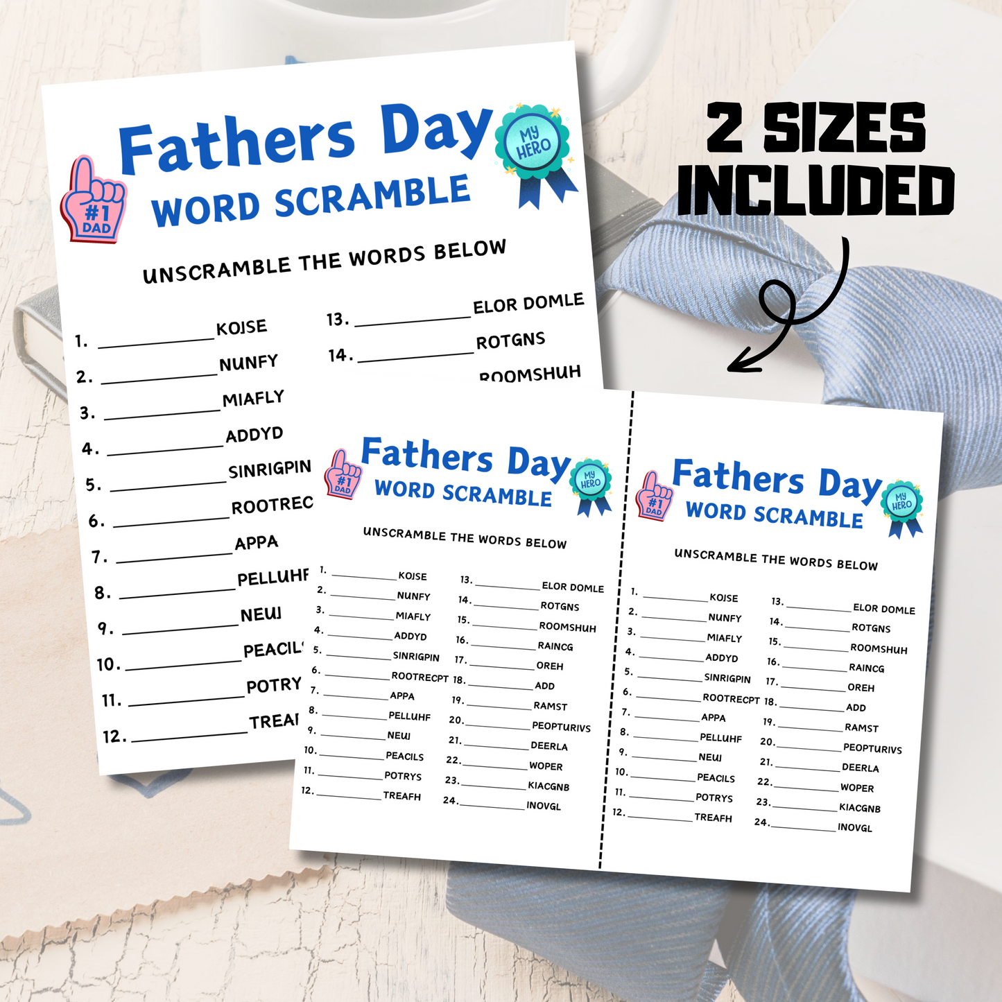 Fathers Day Word Scramble Game | Word Game For Adults and Kids