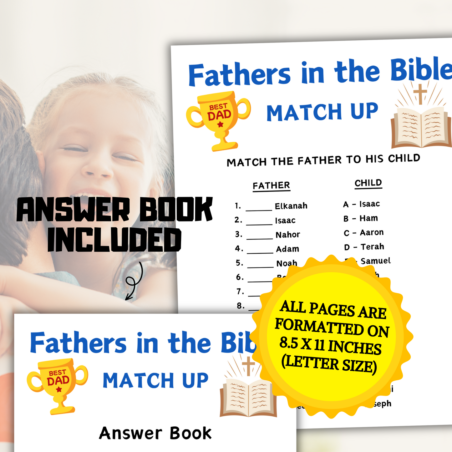 Fathers in the Bible Matching Game | Father's Day Bible Games