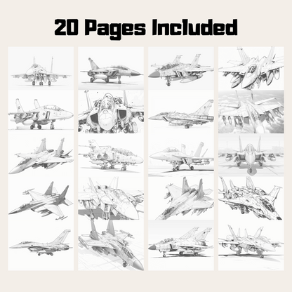 Epic Fighter Jet Coloring Book, Inspire Creativity and Learning with Action-Packed Aircraft Designs