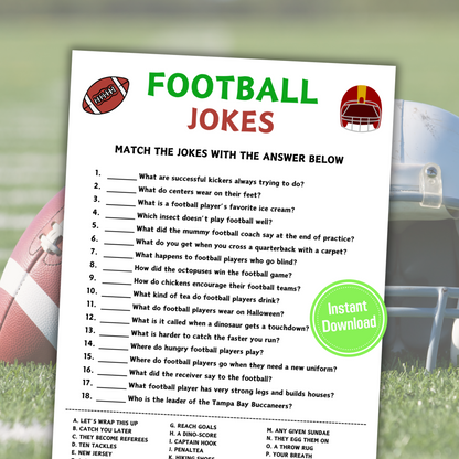 Football Jokes Game | American Football Riddles Game